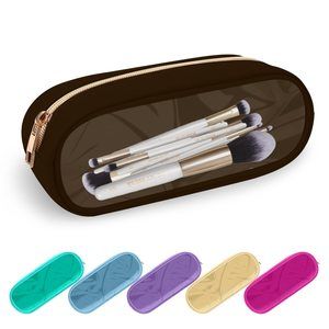 Clear Small Pencil Pouch Makeup Bag For Purse,nylon&pvc Pencil Case Waterproof🫱